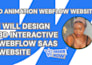 design 3d animated webflow website with gsap lottie animations for saas founders
